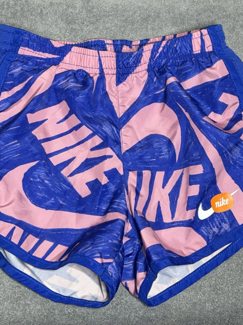 Nike Girls Multicolor Athletic Shorts - Youth Size 5-6 (Pink/Black) - Picture 7 of 9